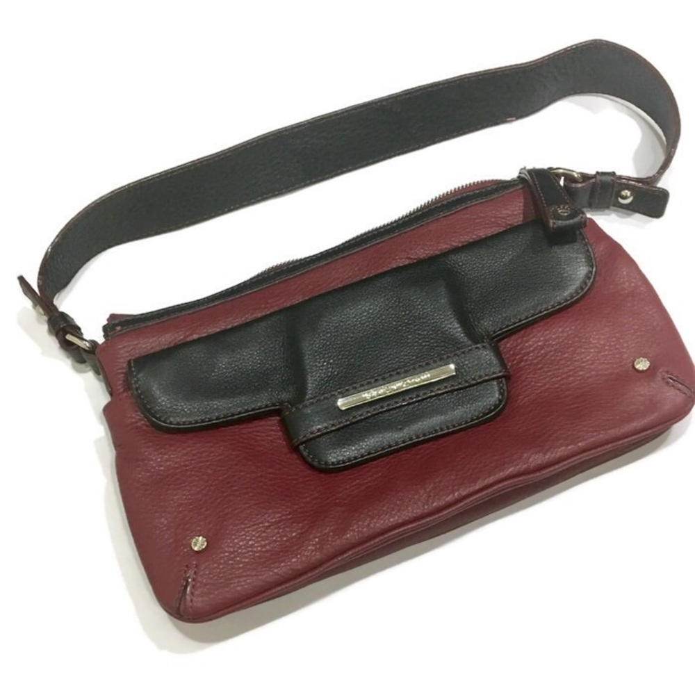 Y2K Leather two-toned shoulder purse red and black